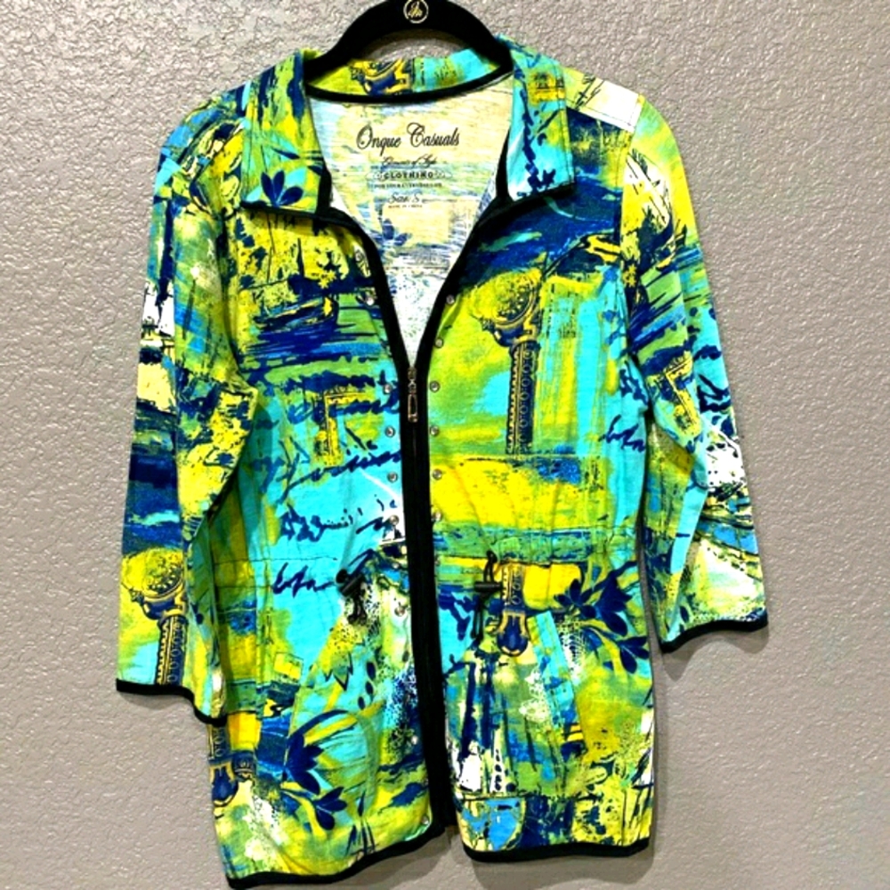 Onque Casuals women’s jacket zip front size Small